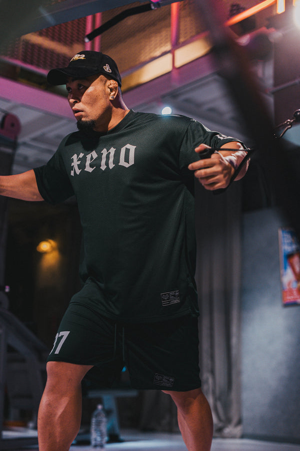 XENO 7TH ANNIV. OVER SIZED MESH T-SHIRT GREEN