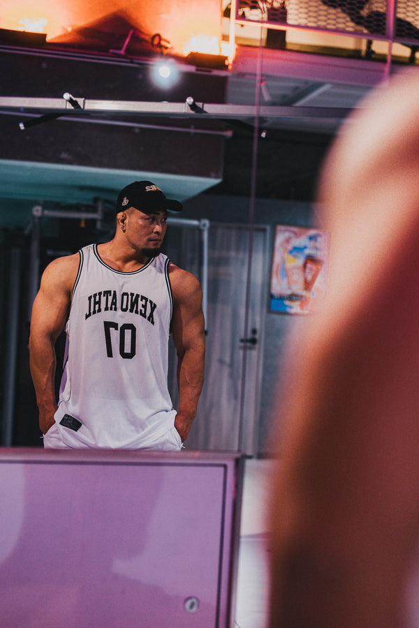 XENO 7TH ANNIV.  MESH TANKTOP WHITE