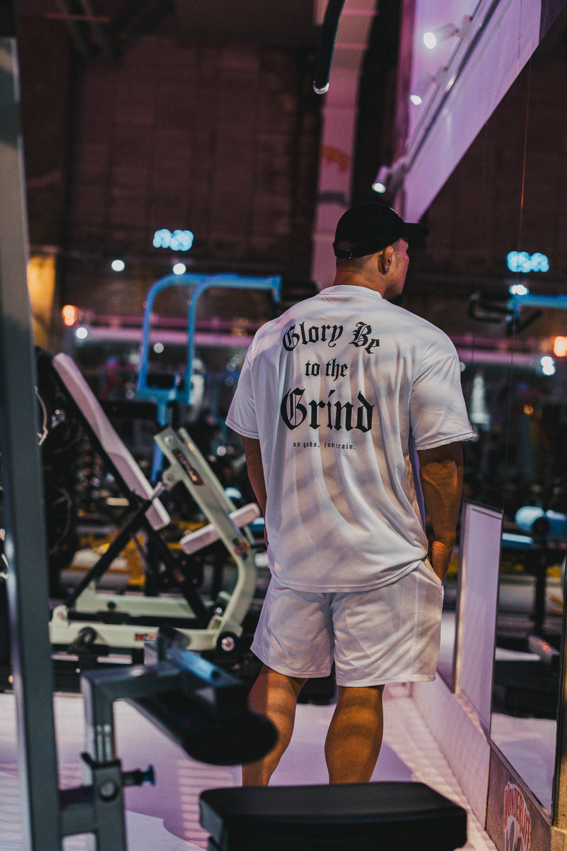 XENO 7TH ANNIV. OVER SIZED MESH T-SHIRT WHITE