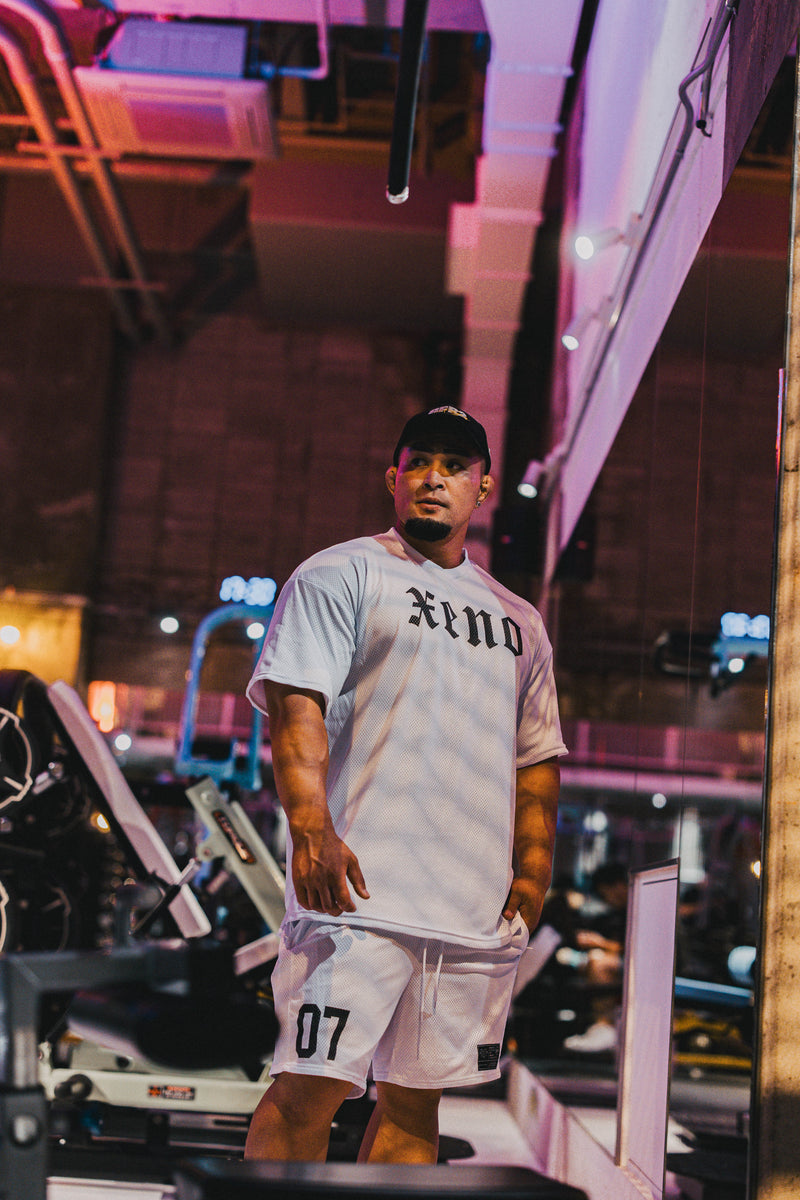 XENO 7TH ANNIV. OVER SIZED MESH T-SHIRT WHITE