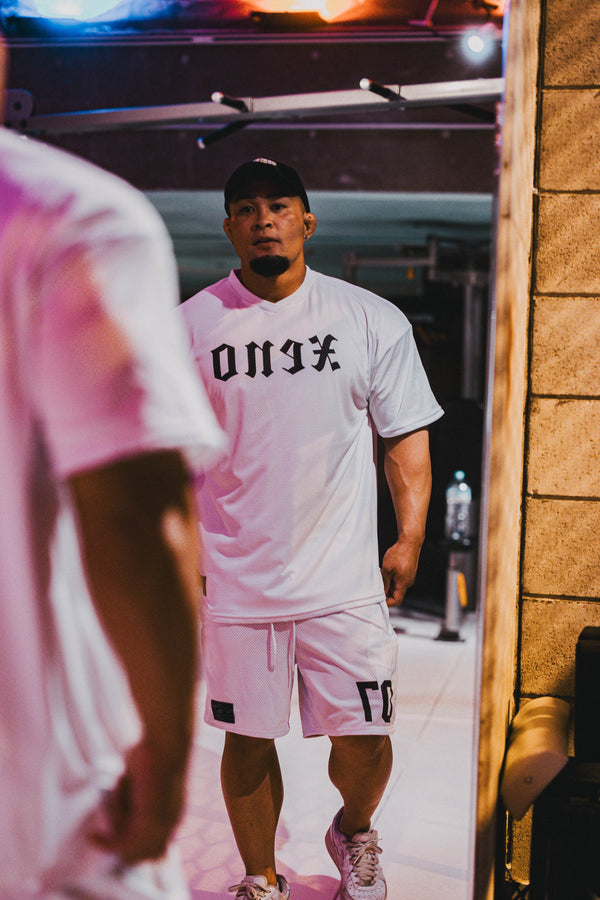 XENO 7TH ANNIV. OVER SIZED MESH T-SHIRT WHITE