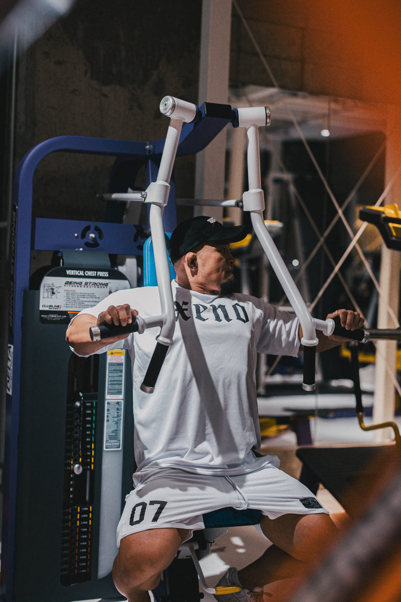 XENO 7TH ANNIV. OVER SIZED MESH T-SHIRT WHITE