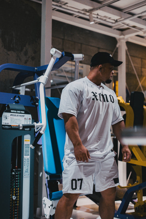 XENO 7TH ANNIV.  MESH SHORTS WHITE