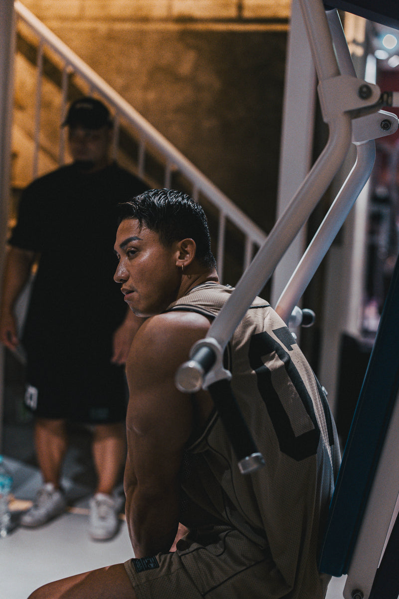 XENO 7TH ANNIV.  MESH TANKTOP BEIGE