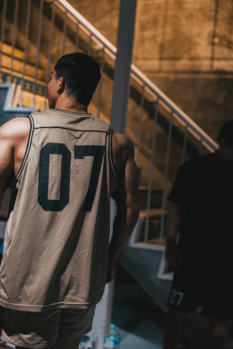 XENO 7TH ANNIV.  MESH TANKTOP BEIGE