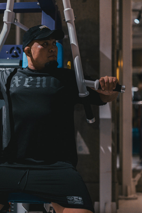XENO 7TH ANNIV. OVER SIZED MESH T-SHIRT BLACK x BLACK