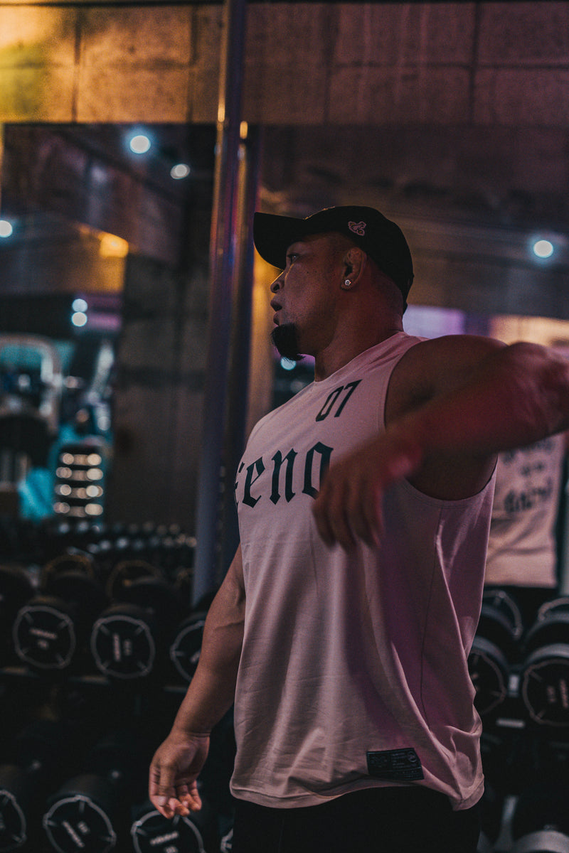 XENO 7TH ANNIV.  SLEEVELESS TEE DUSTY PINK