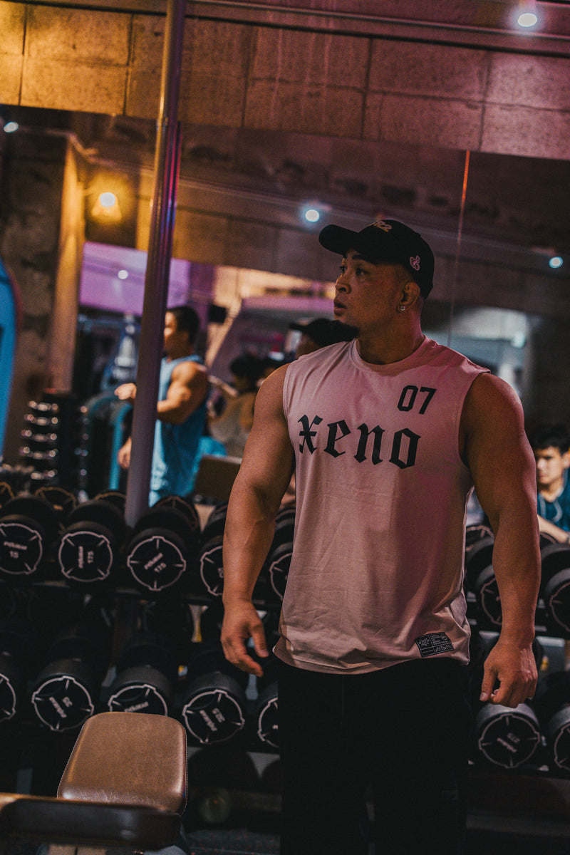 XENO 7TH ANNIV.  SLEEVELESS TEE DUSTY PINK