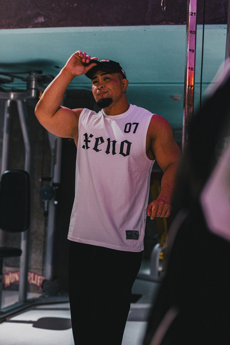 XENO 7TH ANNIV.  SLEEVELESS TEE WHITE
