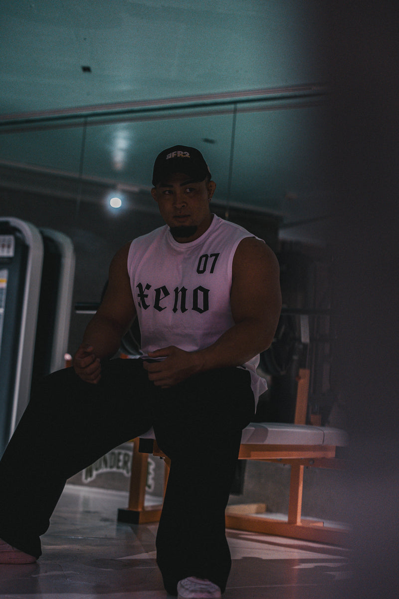 XENO 7TH ANNIV.  SLEEVELESS TEE WHITE