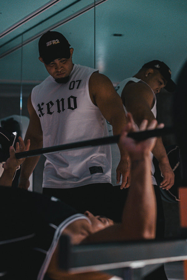 XENO 7TH ANNIV.  SLEEVELESS TEE WHITE