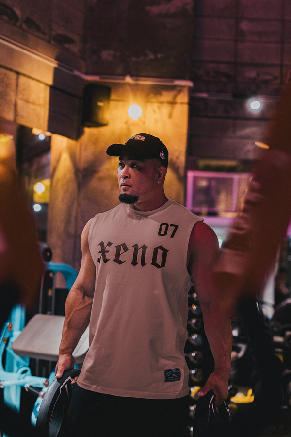 XENO 7TH ANNIV.  SLEEVELESS TEE DUSTY PINK