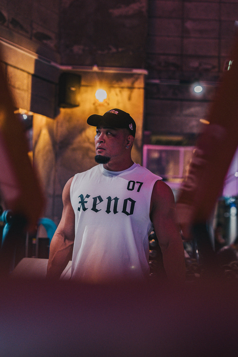XENO 7TH ANNIV.  SLEEVELESS TEE WHITE