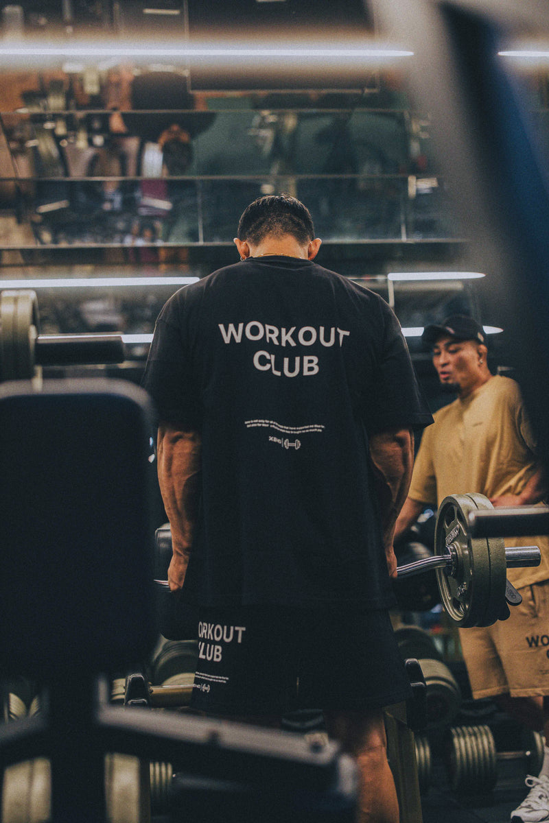 XENO WORKOUT CLUB OVER SIZED T-SHIRT BLACK