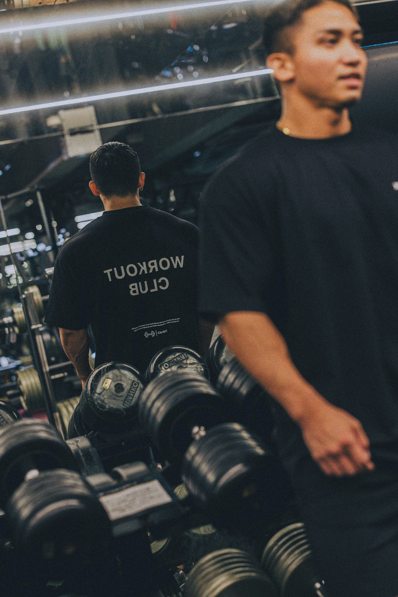 XENO WORKOUT CLUB OVER SIZED T-SHIRT BLACK