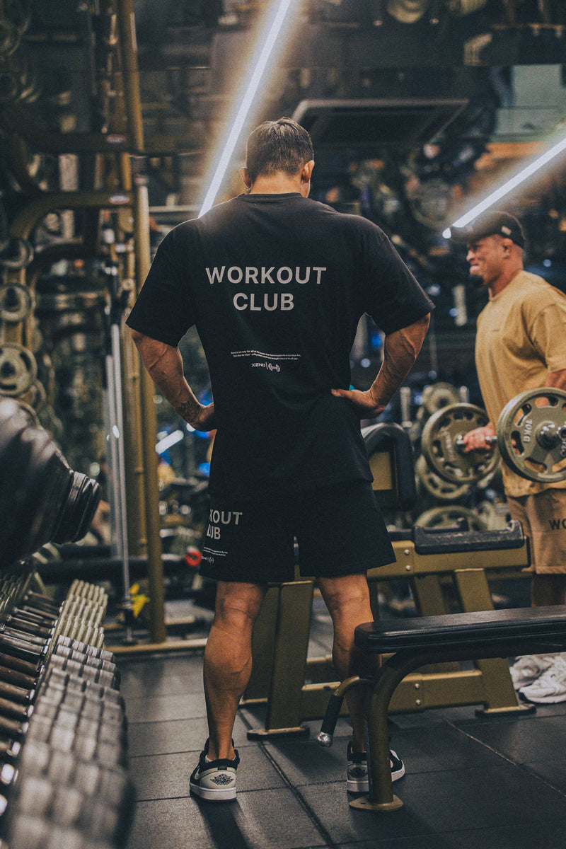 XENO WORKOUT CLUB SWEAT SHORTS BLACK