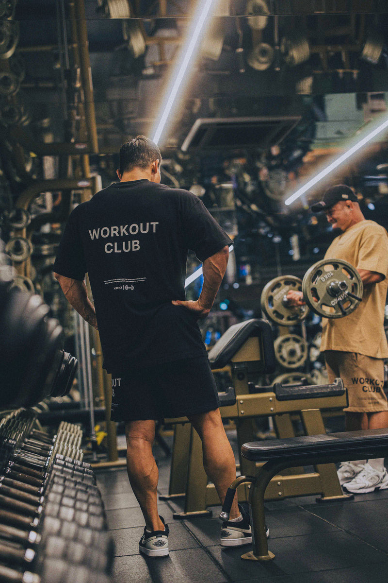 XENO WORKOUT CLUB OVER SIZED T-SHIRT BLACK