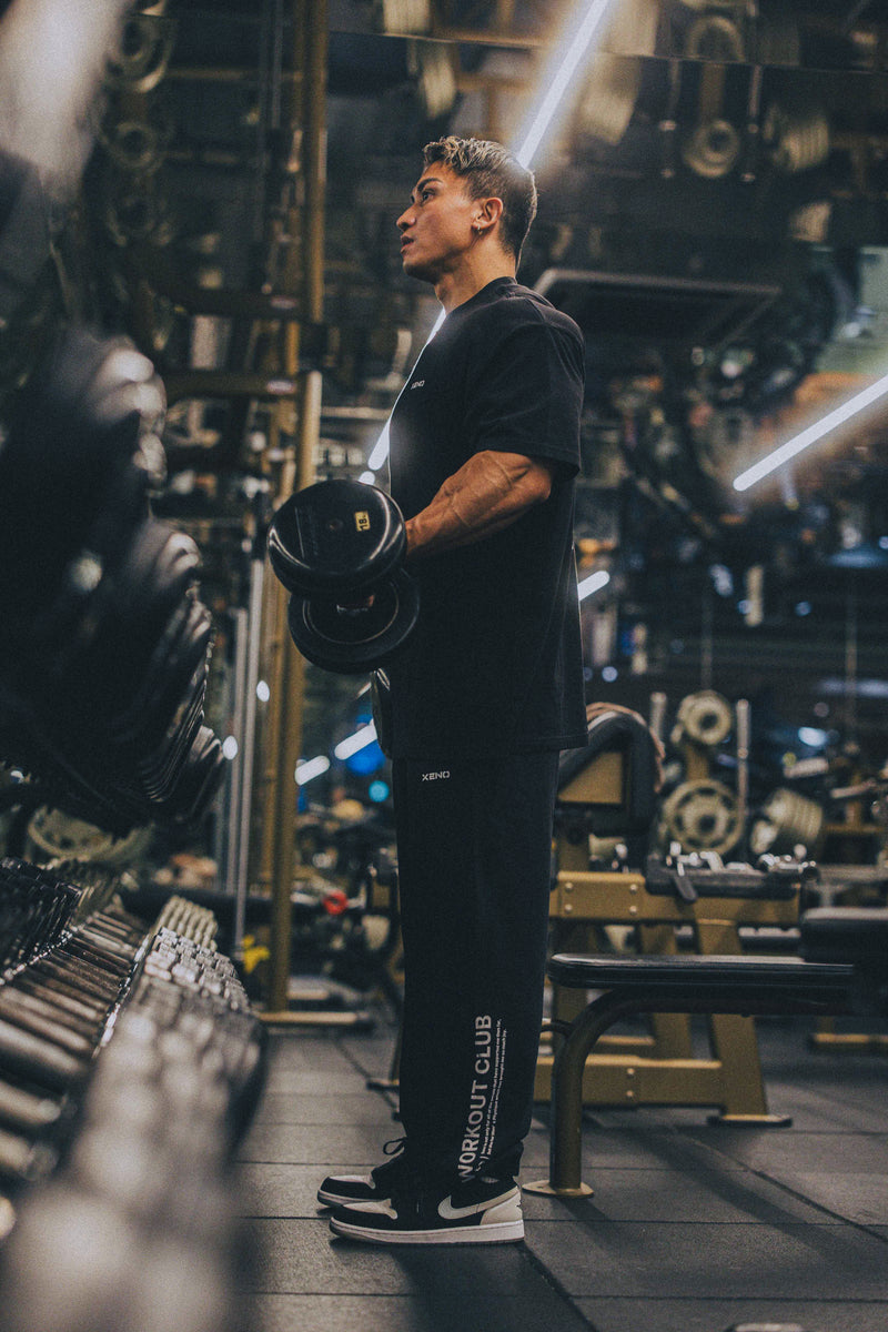 XENO WORKOUT CLUB SWEAT PANTS BLACK