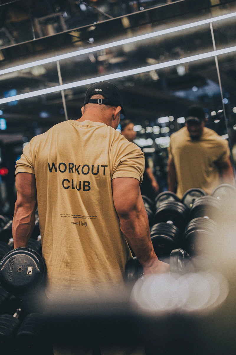XENO WORKOUT CLUB OVER SIZED T-SHIRT BEIGE