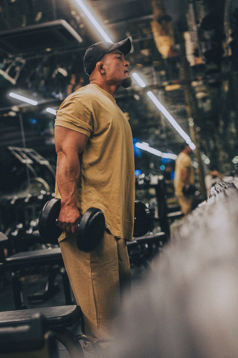 XENO WORKOUT CLUB OVER SIZED T-SHIRT BEIGE