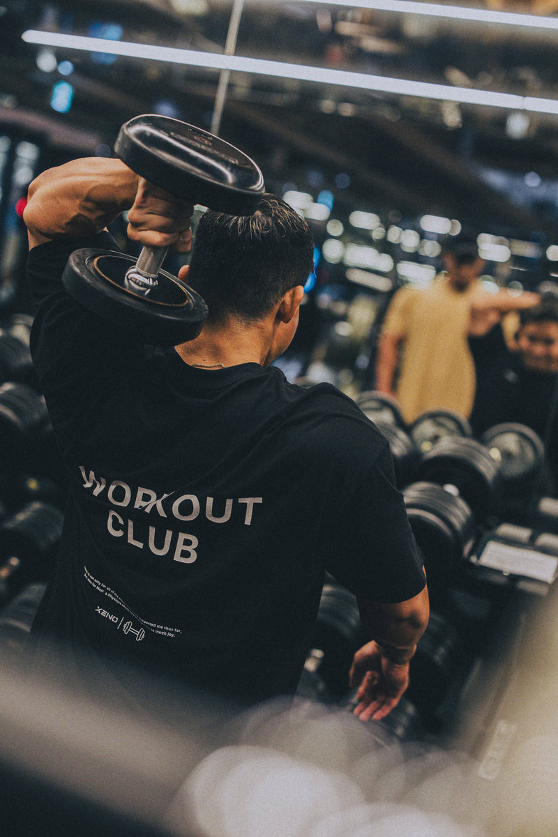 XENO WORKOUT CLUB OVER SIZED T-SHIRT BLACK