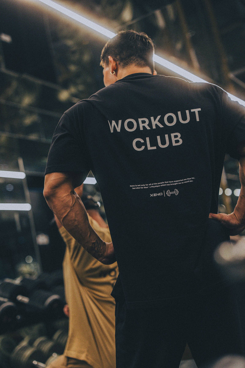 XENO WORKOUT CLUB OVER SIZED T-SHIRT BLACK