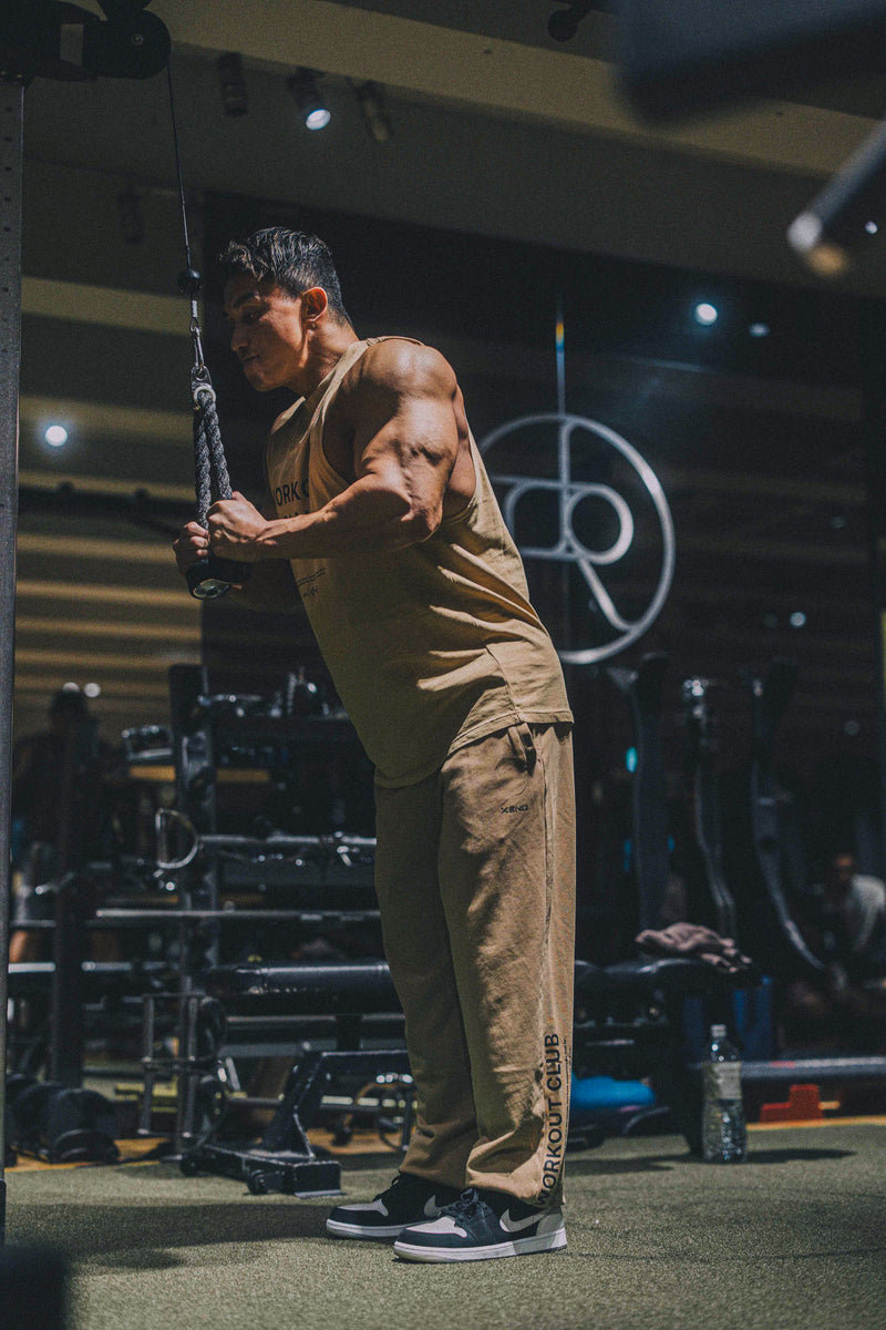 XENO WORKOUT CLUB SWEAT PANTS BEIGE