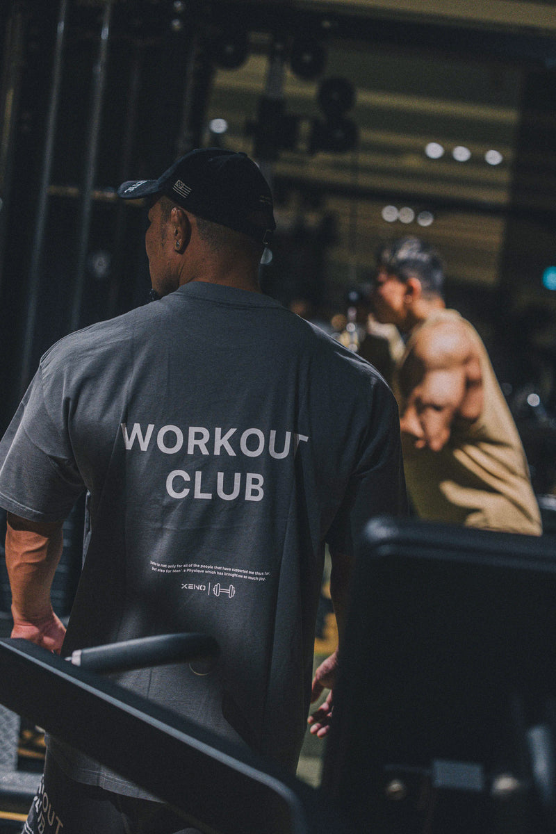 XENO WORKOUT CLUB OVER SIZED T-SHIRT BLUE GRAY