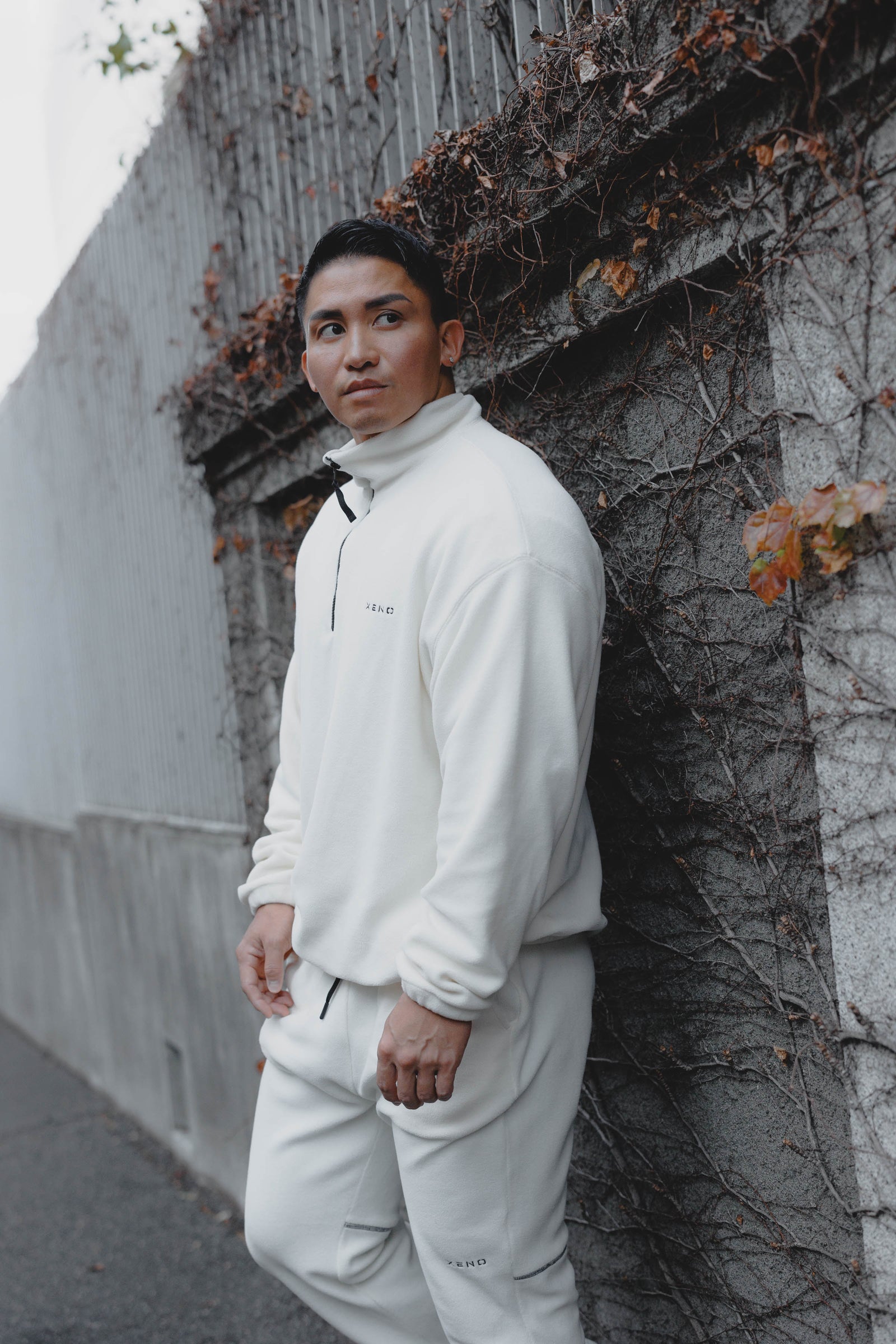 XENO MICRO FLEECE HALF ZIP JACKET White