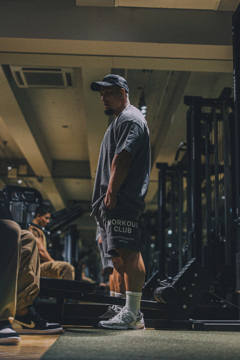 XENO WORKOUT CLUB SWEAT SHORTS BLUE GRAY