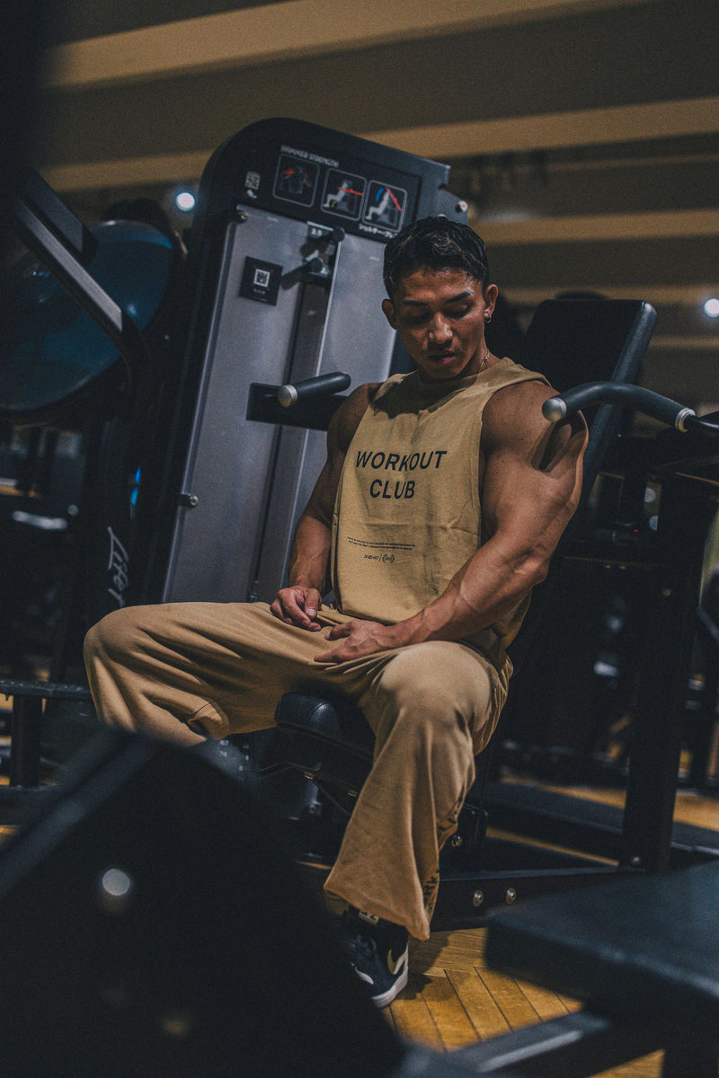 XENO WORKOUT CLUB TANK TOP BEIGE