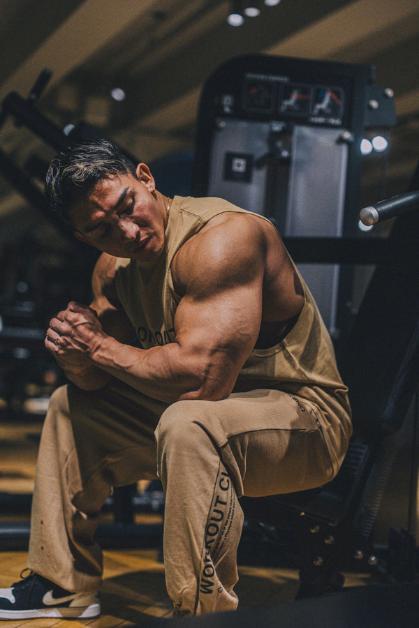 XENO WORKOUT CLUB SWEAT PANTS BEIGE
