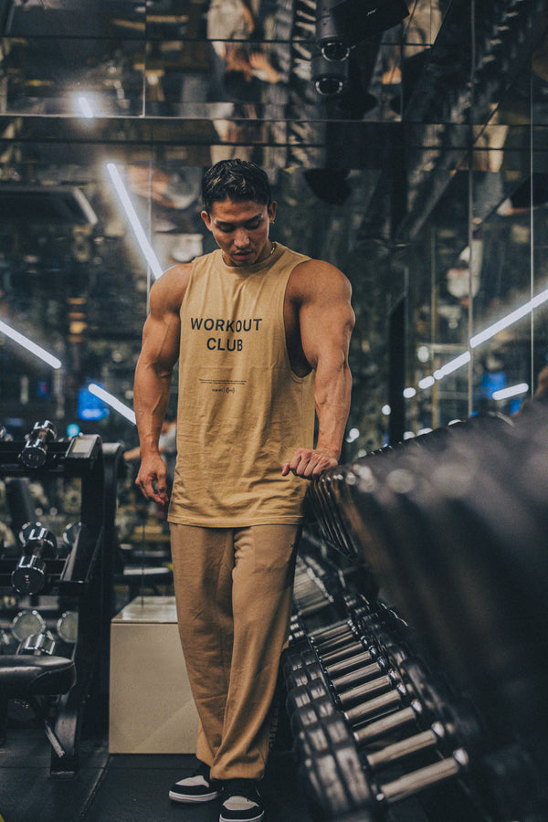 XENO WORKOUT CLUB TANK TOP BEIGE