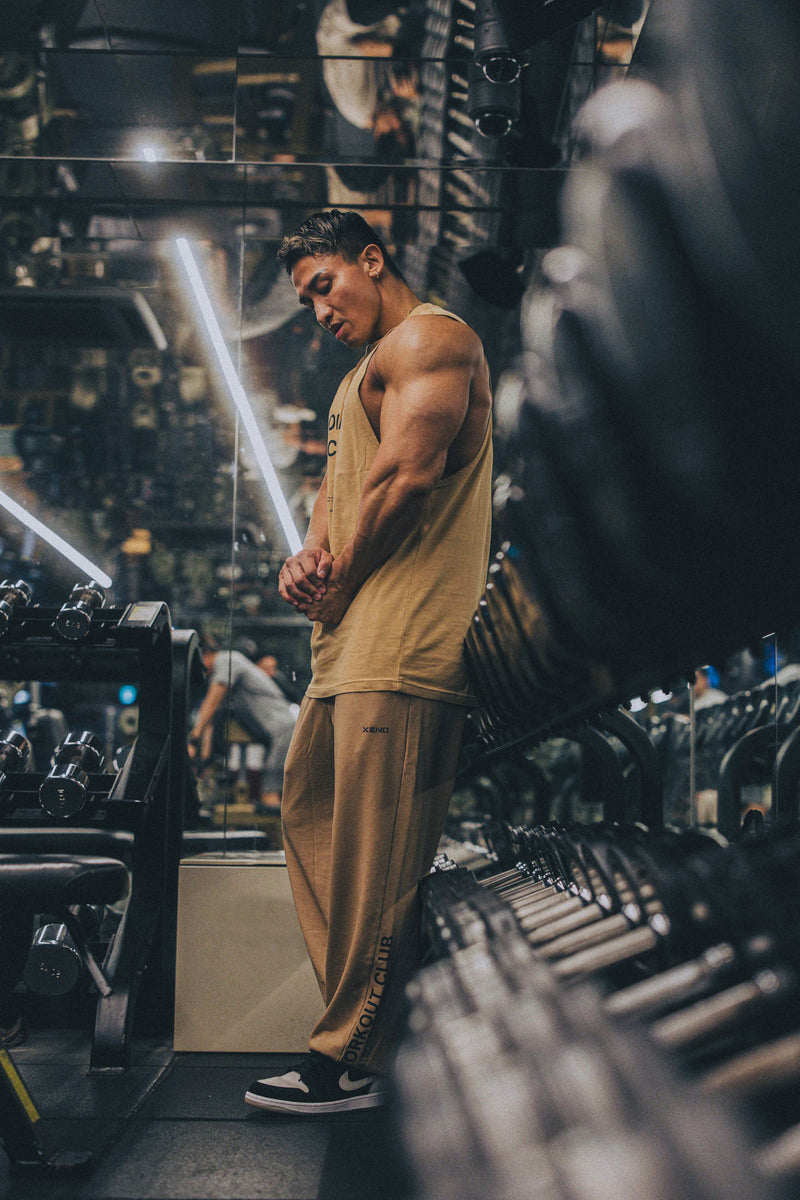 XENO WORKOUT CLUB SWEAT PANTS BEIGE