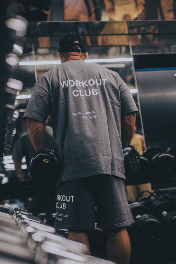 XENO WORKOUT CLUB OVER SIZED T-SHIRT BLUE GRAY