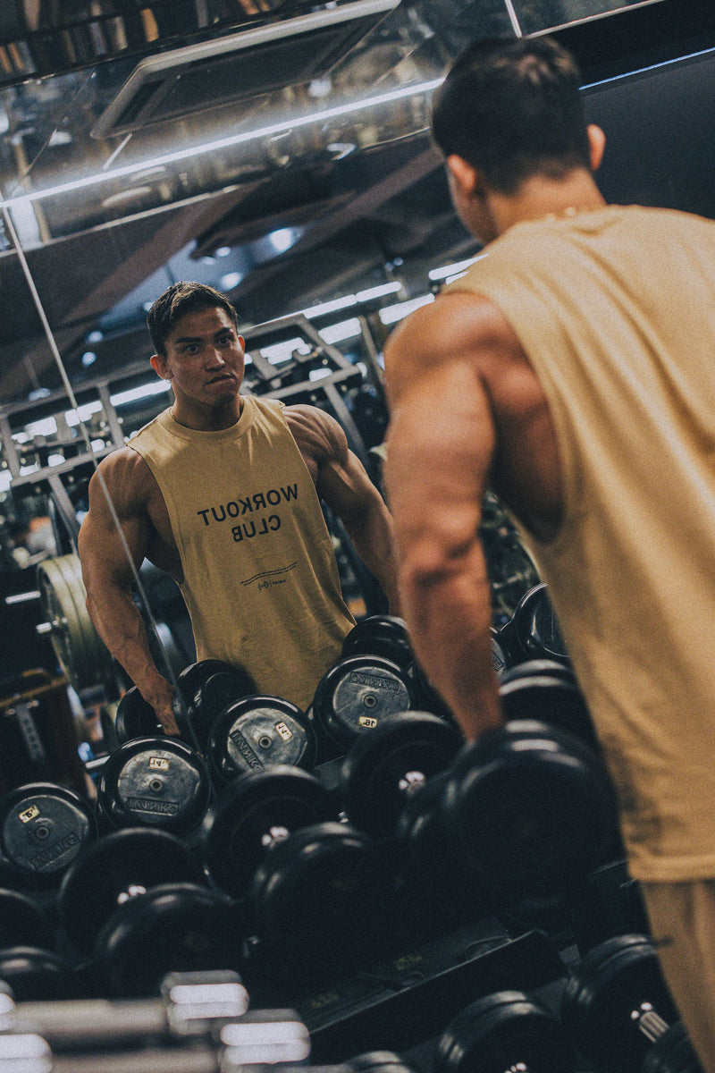 XENO WORKOUT CLUB TANK TOP BEIGE