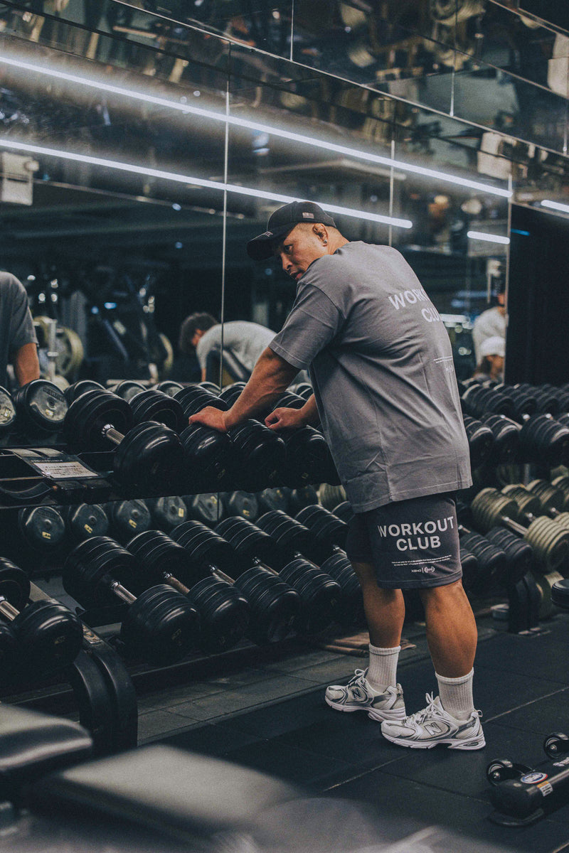 XENO WORKOUT CLUB SWEAT SHORTS BLUE GRAY
