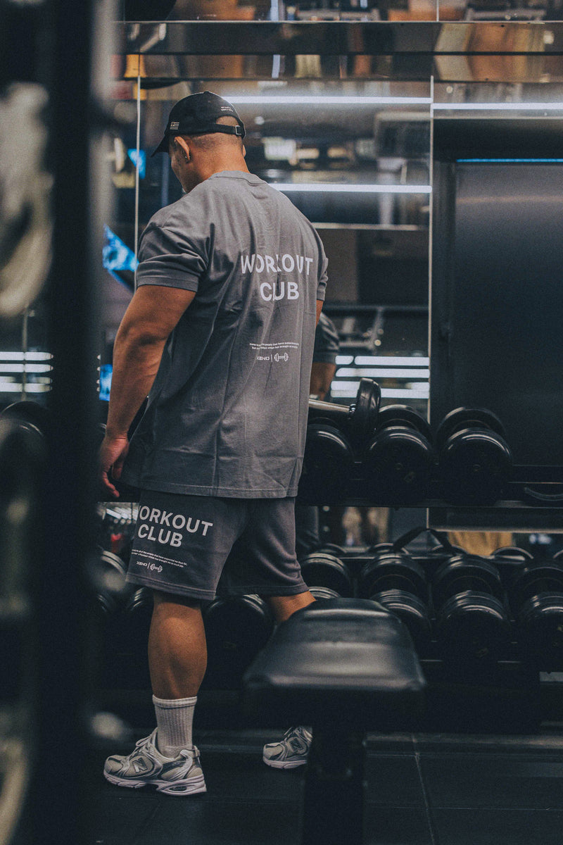 XENO WORKOUT CLUB SWEAT SHORTS BLUE GRAY