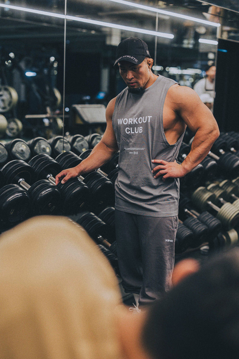 XENO WORKOUT CLUB TANK TOP BLUE GRAY