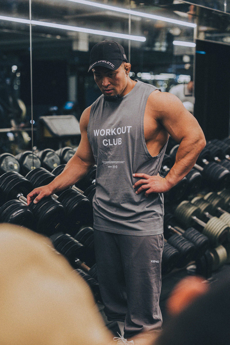 XENO WORKOUT CLUB SWEAT PANTS BLUE GRAY