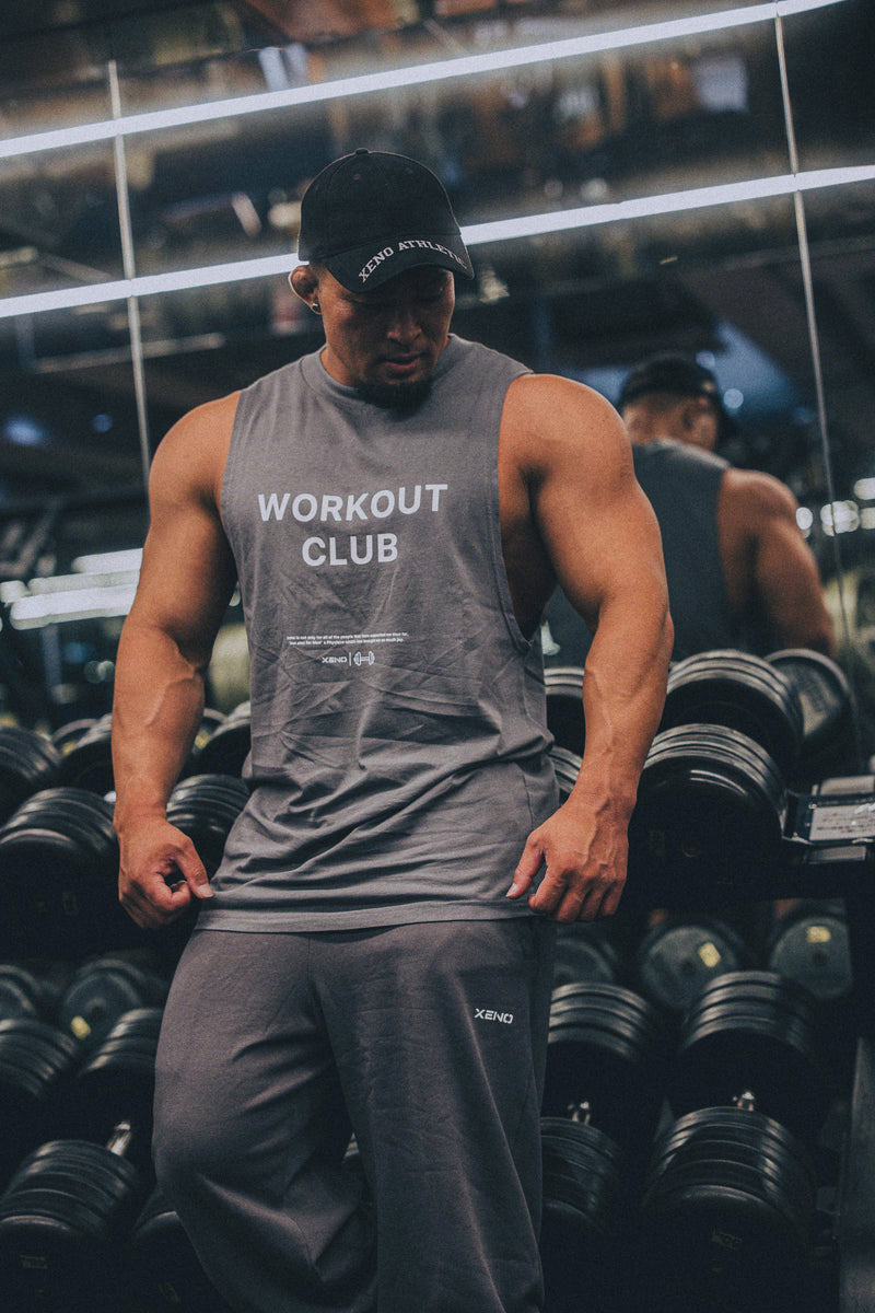 XENO WORKOUT CLUB TANK TOP BLUE GRAY