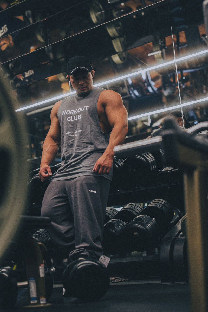 XENO WORKOUT CLUB TANK TOP BLUE GRAY