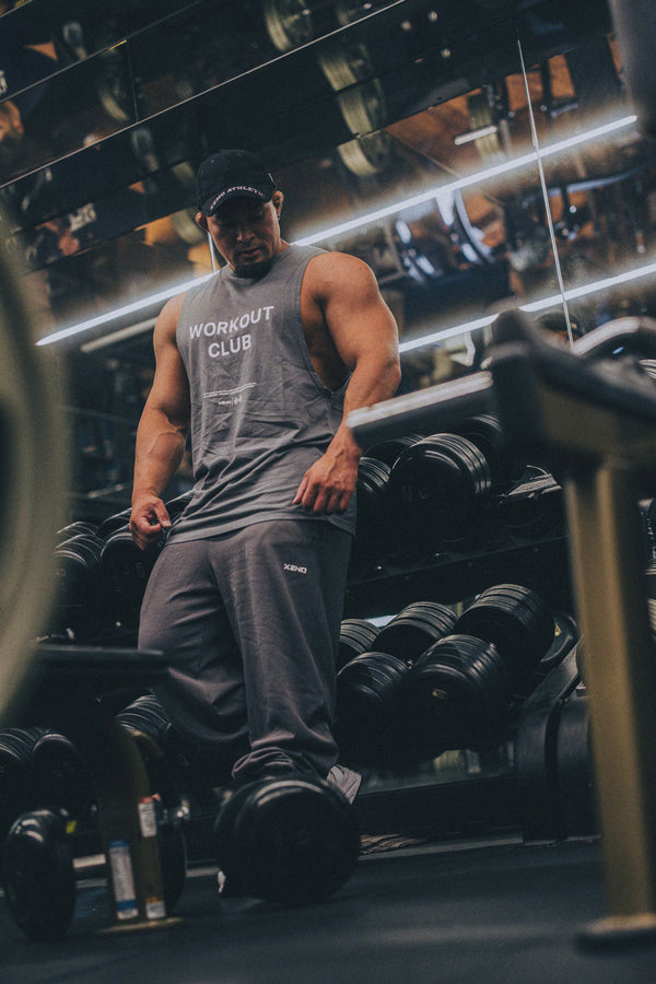 XENO WORKOUT CLUB SWEAT PANTS BLUE GRAY
