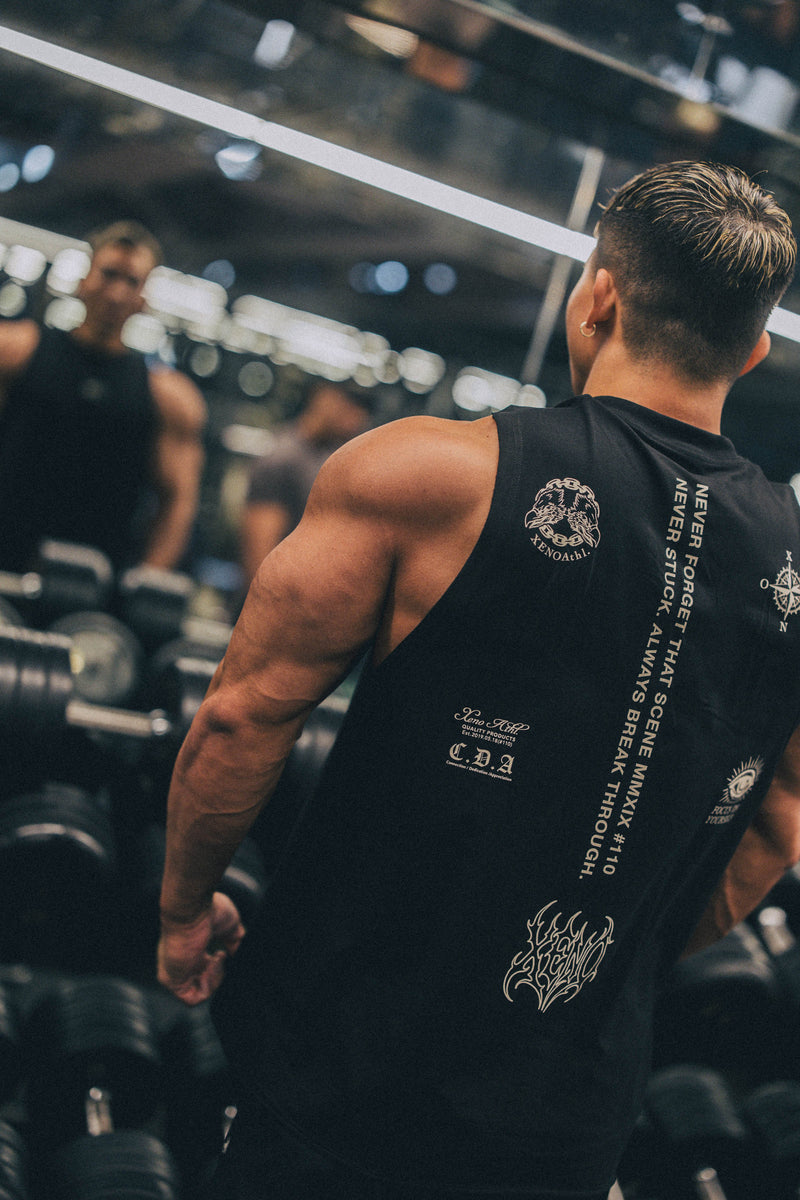 XENO “NFTS”SLEEVELESS TEE BLACK