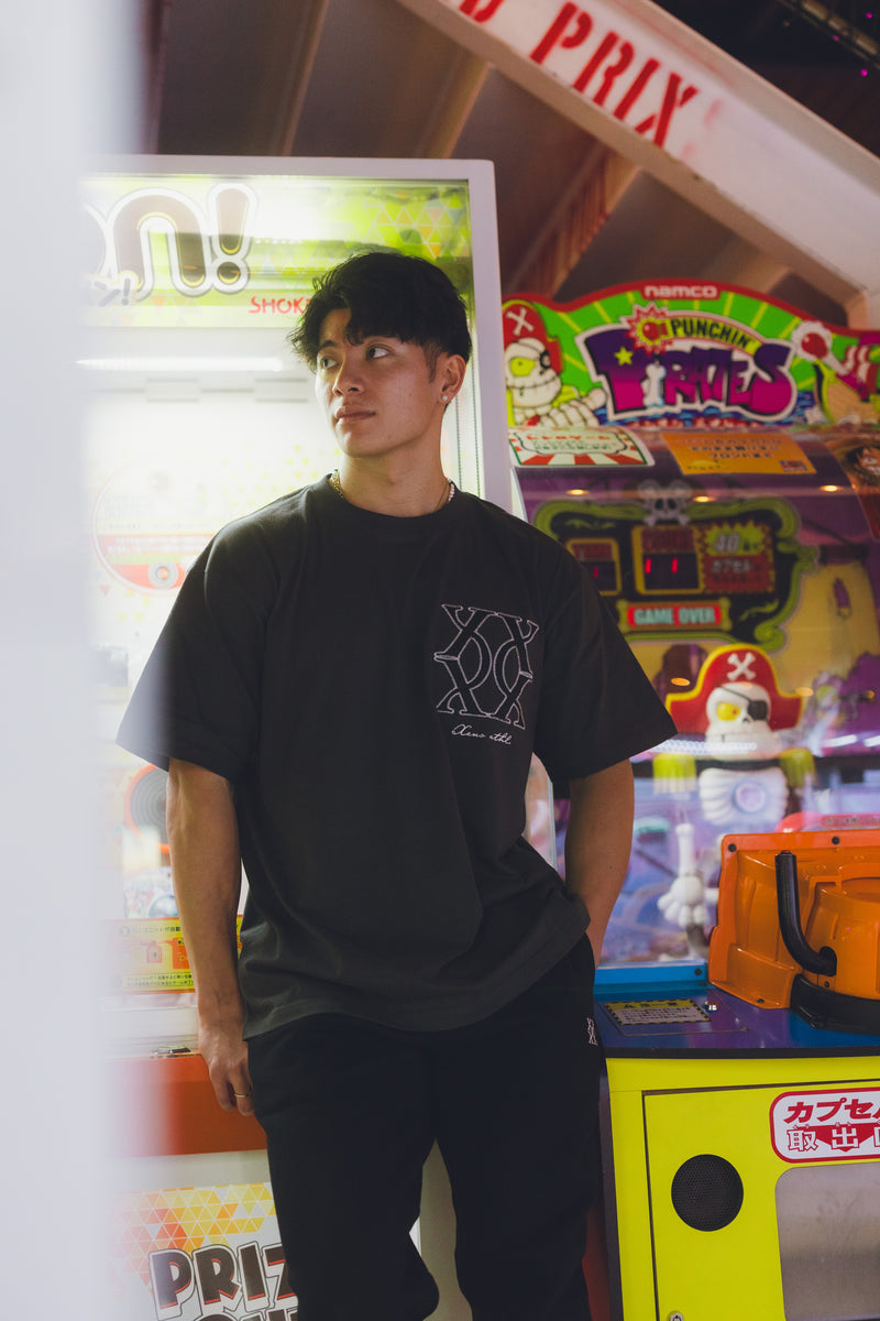 XENO MONOGRAM EMBROIDERY T-SHIRT SUMI