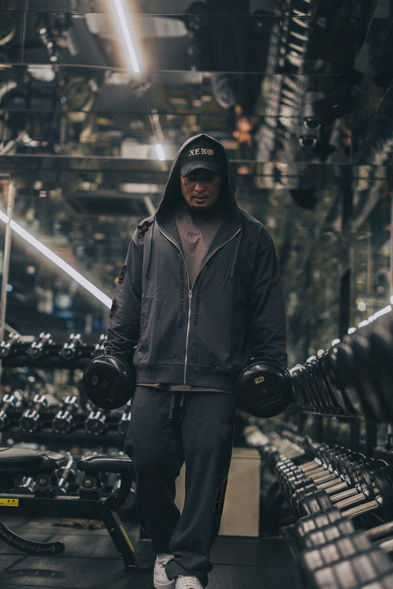 XENO “NFTS” SWEAT PANTS CHARCOAL