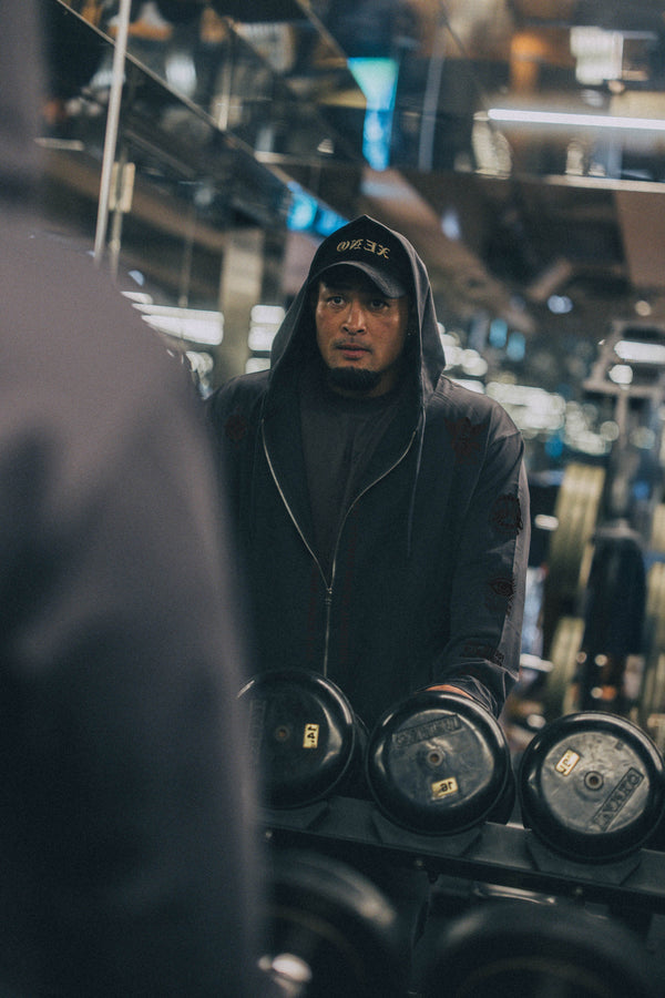XENO “NFTS” ZIP HOODIE CHARCOAL
