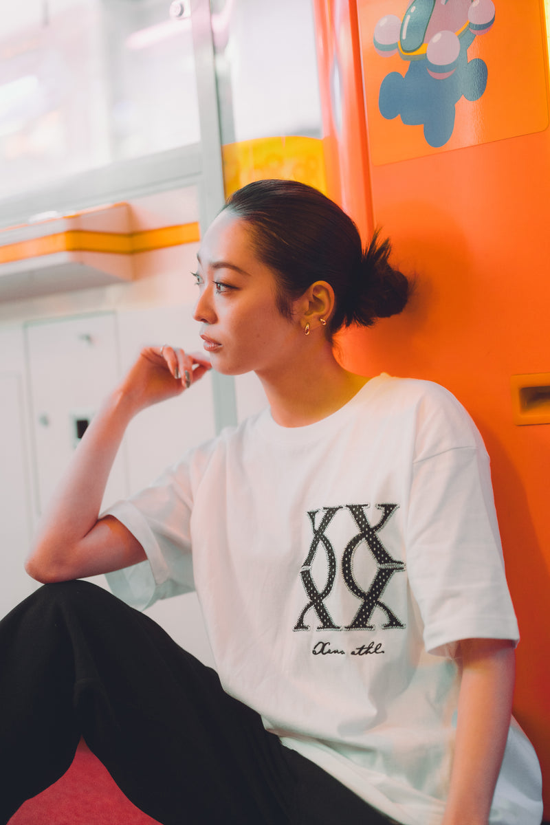 XENO MONOGRAM EMBROIDERY T-SHIRT WHITE