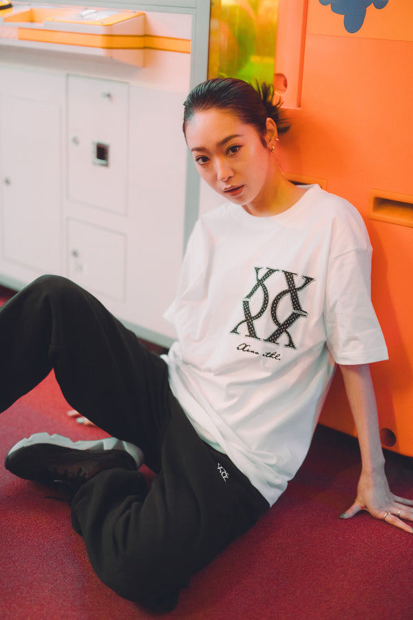 XENO MONOGRAM EMBROIDERY T-SHIRT WHITE