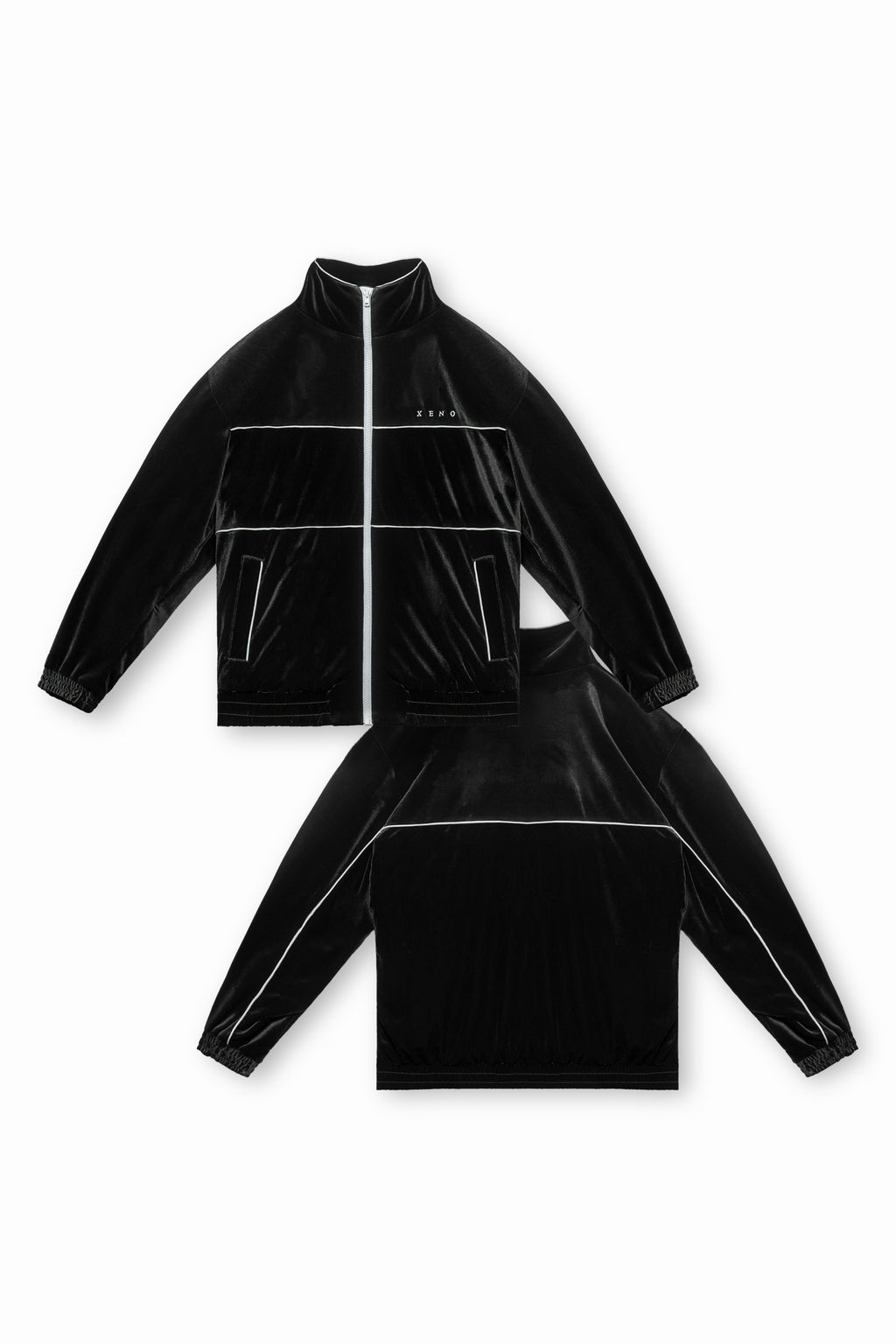 XLARGE VELOR JACKET 黒 刺繍デザイン XL ベロアジャケット XLARGE